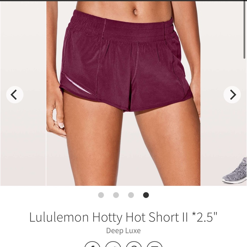 Lululemon athletica hotty hot shorts
